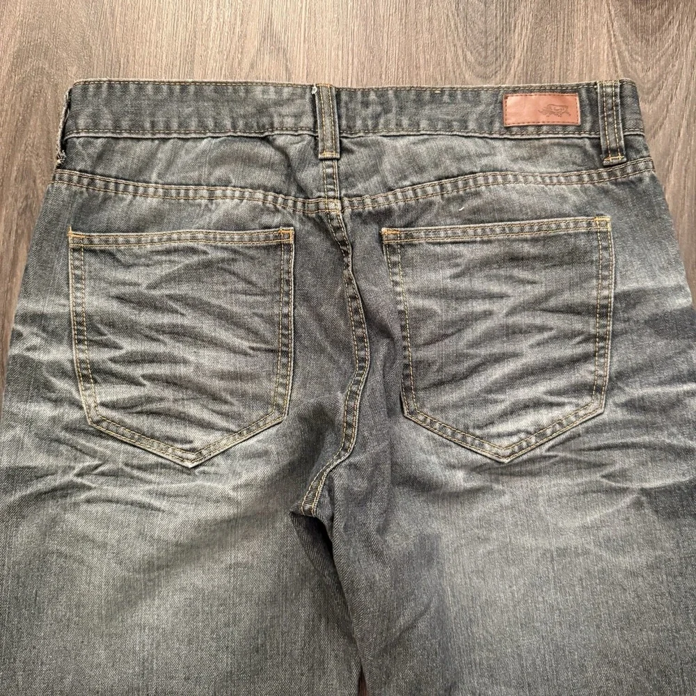 Ecko Unltd Jeans 714 Straight Fit Mens 34z32 Faded Black Whiskered - Picture 3 of 8